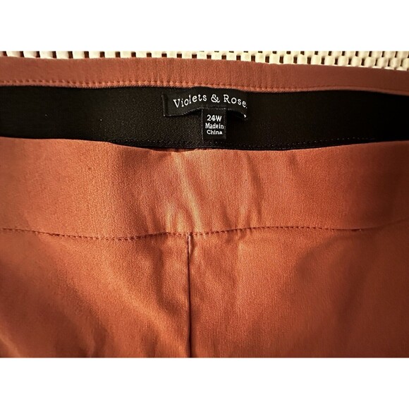 NWT Violets and Roses Pants Women SZ 24W Elastic Waist Comfort Career Casual NEW - Picture 3 of 14